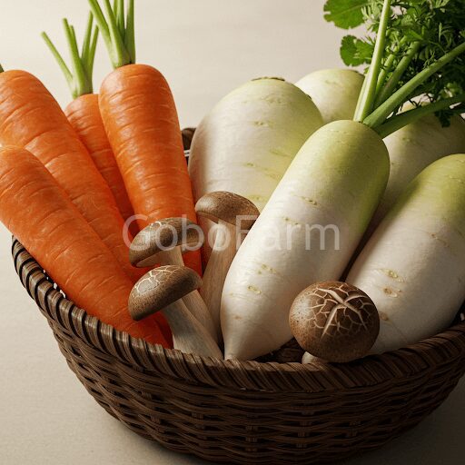 Canh Dưỡng Sinh: Bí Quyết Sống Khỏe Từ Rau Củ 3 Nguyên liệu canh dưỡng sinh: Củ cải, cà rốt sạch